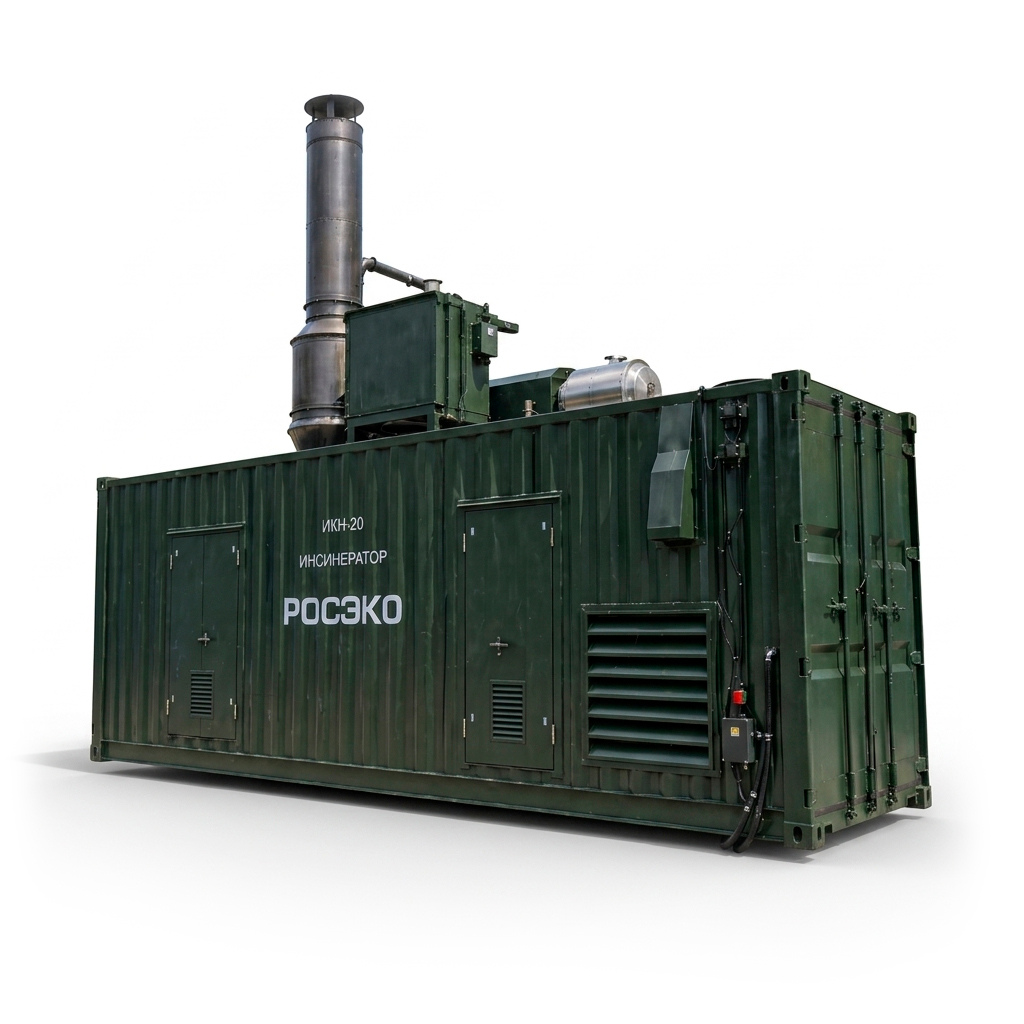 Инсинератор контейнерный ИКН-20 РОСЭКО